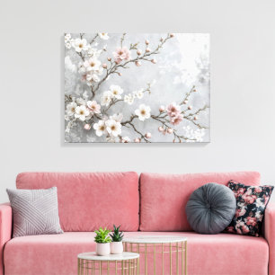 Toile Fleurs de cerises Abstraites