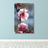 Toile Fleurs de cerisiers dans l'art Triptyque Sunshine (Insitu (Plancher de Bois))
