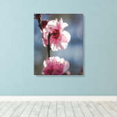 Toile Fleurs de cerisiers dans l'art Triptyque Sunshine (Insitu (Plancher de Bois))