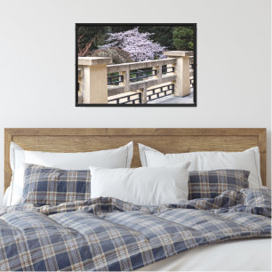 Toile Fleurs de cerisiers du jardin japonais