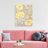 Toile Fleurs de chrysanthème de William Morris (Insitu(Salon))