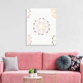 Toile Fleurs de cœur sur beige clair (Insitu(Salon))