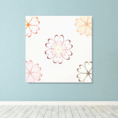 Toile Fleurs de cœur sur beige clair (Insitu (Plancher de Bois))