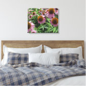 Toile Fleurs de cône d'échinacée en violet et jaune (Insitu(Chambre))