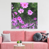 Toile fleurs de cosmos avec des galets sur un (Insitu(Salon))