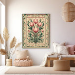 Toile Fleurs de couleur saumon Émeraude Ornements médiév<br><div class="desc">Laissez-vous tenter par l'élégance intemporelle de notre tapis Tulip Tapestries Motif. Inspiré par l'époque médiévale, ce design exquis présente un mélange fascinant de teintes vert émeraude et roses poussiéreuses, créant un centre d'accueil luxueux et captivant pour votre espace. Conçu avec une attention minutieuse aux détails, ce tapis exclusif apporte une...</div>