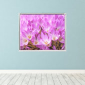 Toile Fleurs de crocus d'automne rose (Insitu (Plancher de Bois))