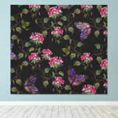 Toile Fleurs de datura brodées : Art Botanique (Insitu (Plancher de Bois))