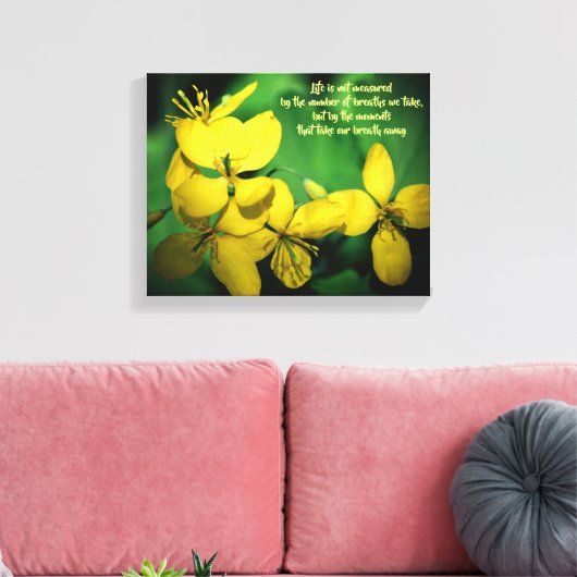 Toile Fleurs de devis inspirées de la vie (Insitu(Salon))