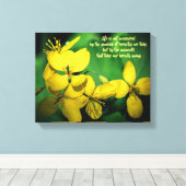 Toile Fleurs de devis inspirées de la vie (Insitu (Plancher de Bois))