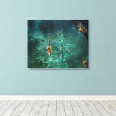 Toile Fleurs de fées au clair de lune de jade (Insitu (Plancher de Bois))