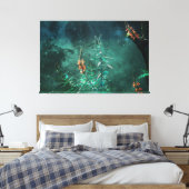 Toile Fleurs de fées au clair de lune de jade (Insitu(Chambre))