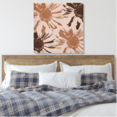 Toile Fleurs de Gerbera Brown Terre (Insitu(Chambre))