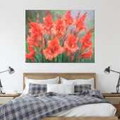 Toile Fleurs de gladiolus rouge Élégant jardin fleuri (Insitu(Chambre))