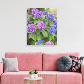 Toile Fleurs de Hortensia Bleu et Rose (Insitu(Salon))