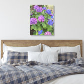 Toile Fleurs de Hortensia Bleu et Rose (Insitu(Chambre))