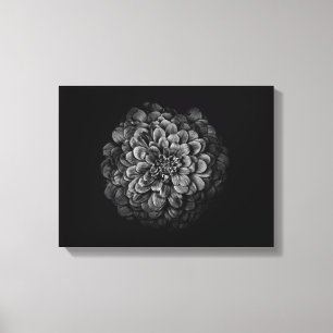 Toile Fleurs de jardin en noir et blanc n° 54