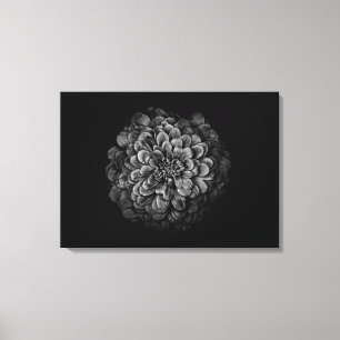 Toile Fleurs De jardin En Noir Et Blanc No 54