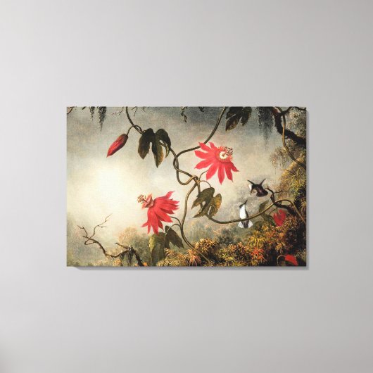Toile Fleurs de la passion avec colibris (Recto)