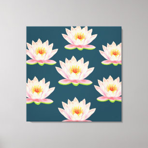 Toile Fleurs de lotus roses élégantes
