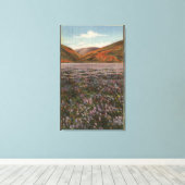 Toile Fleurs de lupines sauvages en fleur de Californie (Insitu (Plancher de Bois))