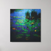 Toile Fleurs de Lys d'Eau Perdues sur l'Eau dans le Mara (Recto)