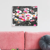 Toile Fleurs de marguerite rose (Insitu(Salon))