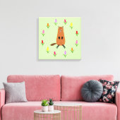 Toile Fleurs de marmotte et de tulipe mignonnes (Insitu(Salon))