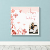 Toile Fleurs de Parties scintillant rose Photo florale 5 (Insitu (Plancher de Bois))