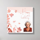 Toile Fleurs de Parties scintillant rose Photo florale 8 (Recto)