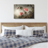 Toile Fleurs de passion et colibris par Martin Heade (Insitu(Chambre))