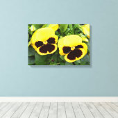 Toile Fleurs de pensée jaune (Insitu (Plancher de Bois))
