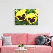 Toile Fleurs de pensée jaune (Insitu(Salon))