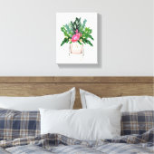 Toile Fleurs de Protea Élégant Monogramme Bouteille de P (Insitu(Chambre))