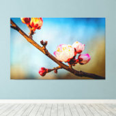 Toile Fleurs de Prunus mume et ciel bleu clair (Insitu (Plancher de Bois))