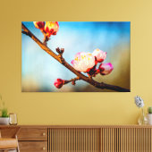 Toile Fleurs de Prunus mume et ciel bleu clair (Insitu(Salon))