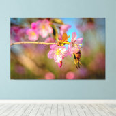 Toile Fleurs de Sakura Adorables et Mignonnes au Coucher (Insitu (Plancher de Bois))