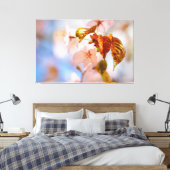 Toile Fleurs de Sakura et feuilles d'orange au printemps (Insitu(Chambre))