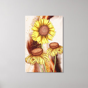 Toile Fleurs de soleil