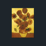 Toile Fleurs de soleil : 1888 par Van Gogh<br><div class="desc">Vincent Van Gogh's Post - Peinture impressionniste "Tournesols : 1888."</div>