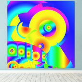 Toile Fleurs de soleil Abstraites (Insitu (Plancher de Bois))