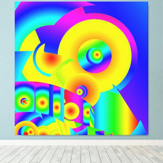 Toile Fleurs de soleil Abstraites (Insitu (Plancher de Bois))