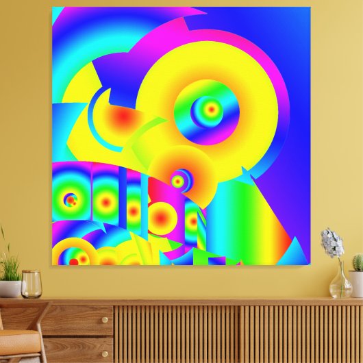 Toile Fleurs de soleil Abstraites (Insitu(Salon))