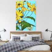 Toile Fleurs de soleil Art Nouveau (Insitu(Chambre))
