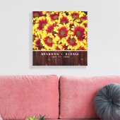 Toile Fleurs de soleil d'automne rustiques sur Mariage d (Insitu(Salon))