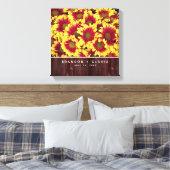 Toile Fleurs de soleil d'automne rustiques sur Mariage d (Insitu(Chambre))
