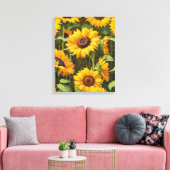 Toile Fleurs de soleil le jour du soleil (Insitu(Salon))