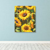 Toile Fleurs de soleil le jour du soleil (Insitu (Plancher de Bois))