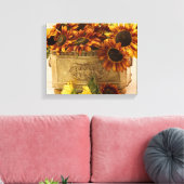 Toile Fleurs De Soleil Orange Dans Panier En Tin (Insitu(Salon))