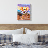 Toile Fleurs de soleil sur mur de roche (Insitu(Chambre))